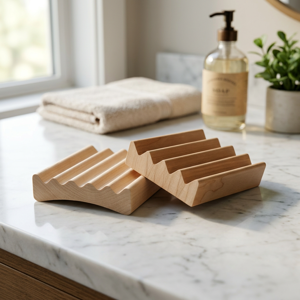 Natural Wood Soap Dish